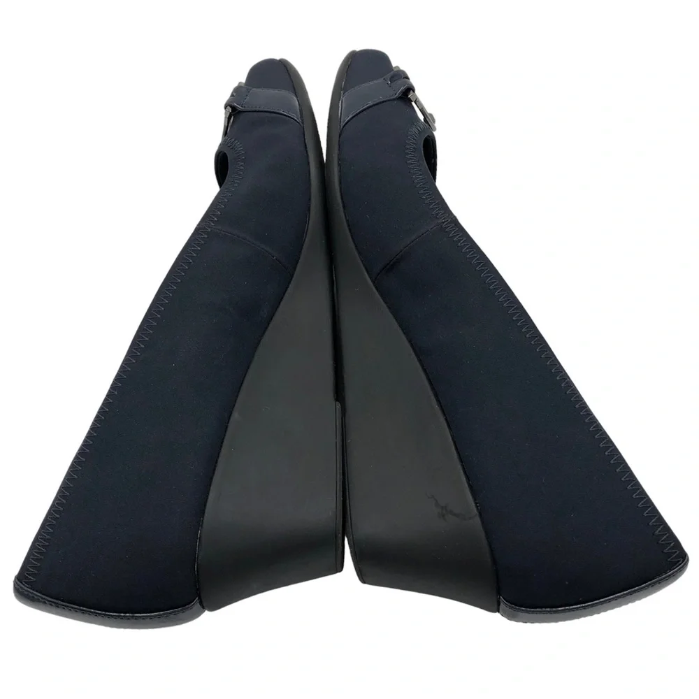 Life Stride Galley Black Wedges Size 9